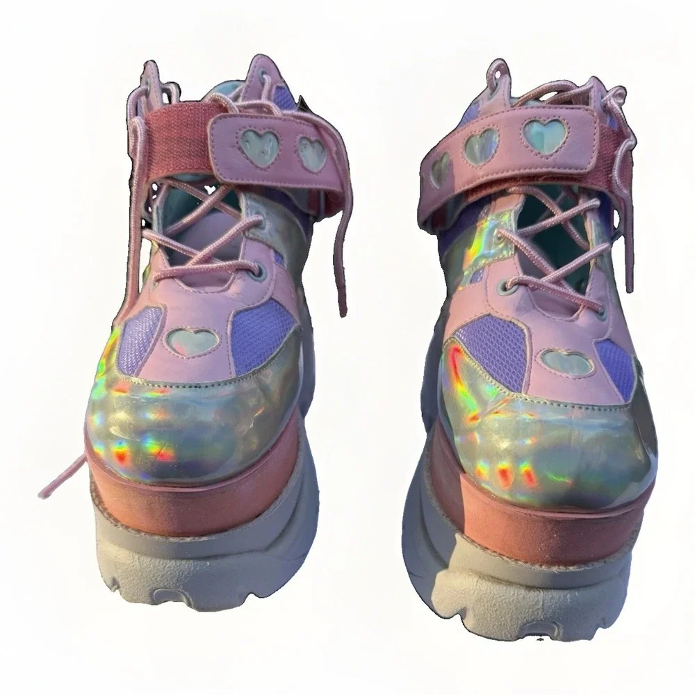Sugar Thrillz Dolls Kill Chunky Platform Sneakers Fairywalker Size 9 Festival